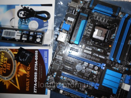 Топовая материнская плата на Socket 1155 - MSI Z77A-GD55 (MS-7751 VER: 1.1) Sock. Токмак. фото 1 Топовая материнская плата на Socket 1155 - MSI Z77A-GD55 (MS-7751 VER: 1.1) Sock. Токмак. фото 1