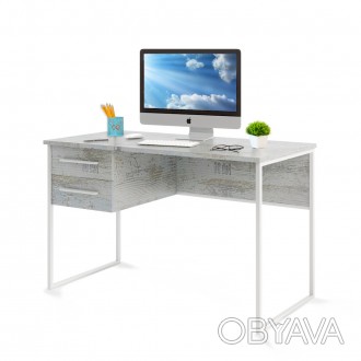 Письменный стол "UN-05 Белый" 
 
 Стол изготовлен из ламинированного ДСП толщино. . фото 1