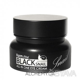 Многофункциональный крем для век с муцином черной улитки Farmstay Black Snail Al. . фото 1