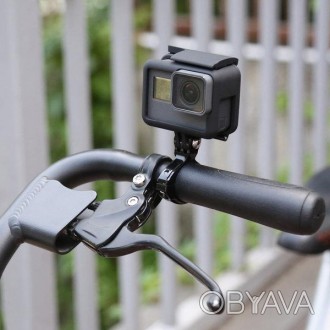 Алюминиевое крепление для GoPro на руль велосипеда Clamp Mount (диаметр от 28 до. . фото 1