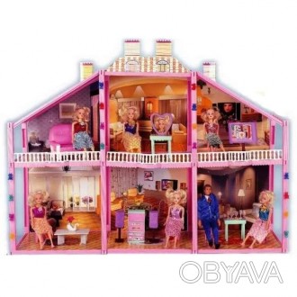 Кукольный домик Doll House (6 комнат 134 детали)арт.97
Домик рассчитан на кукол . . фото 1