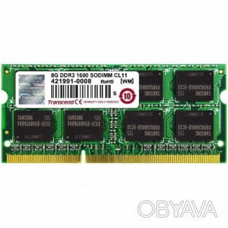 Модуль памяти для ноутбука SoDIMM DDR3 8Gb 1600 MHz Transcend (TS1GSK64V6H)
Тип . . фото 1