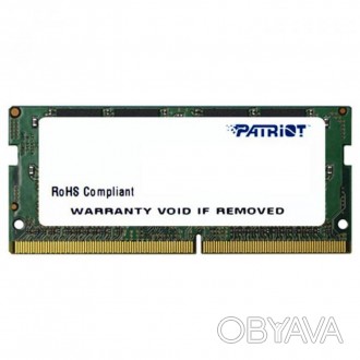 Модуль памяти для ноутбука SoDIMM DDR4 4GB 2400 MHz Patriot (PSD44G240081S)
Тип . . фото 1
