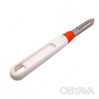 Нож с пластмассовой ручкой для очистки овощей и фруктов (экономка, с двумя лезви. . фото 1