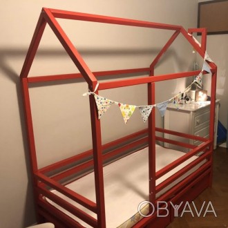 Детская кроватка-домик из дерева (с Ольхи/Липы/Ясеня) "Сладкий Сон"
Характеристи. . фото 1