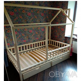 Детская кроватка-домик из дерева (с Ольхи/Липы/Ясеня) "Крепость малыша"
Характер. . фото 1