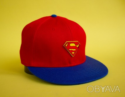 Бейсболка Супермен красная с прямым козырьком.
В одном размере. Сзади размер рег. . фото 1