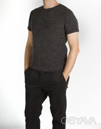 Мужская велветовая футболка серая.
	Размеры : S / M / L / XL
	Производство Итали. . фото 1