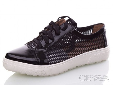 Стильные туфли летние Girnaive женские черные сетка
✅ Размерная сетка: 36=23; 37. . фото 1