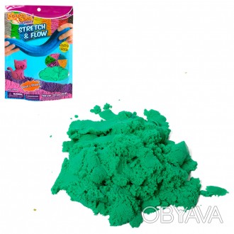 Песок для творчества LS-250G-G 250 г, зеленый, в кульке 16-22,5-1,5 см. . фото 1