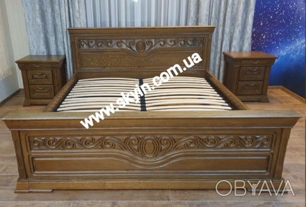 Предлагаем шикарную двуспальную кровать Эдельвейс из массива дуба от украинского. . фото 1