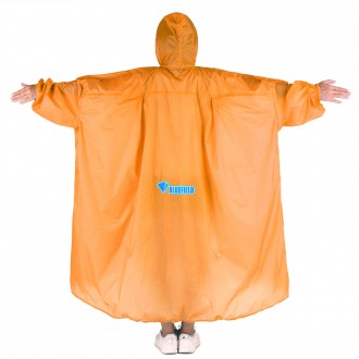 Дождевик пончо плащ-палатка накидка от дождя Bluefield nylon-silicone 15D оранже. Львов. фото 1 Дождевик пончо плащ-палатка накидка от дождя Bluefield nylon-silicone 15D оранже. Львов. фото 1