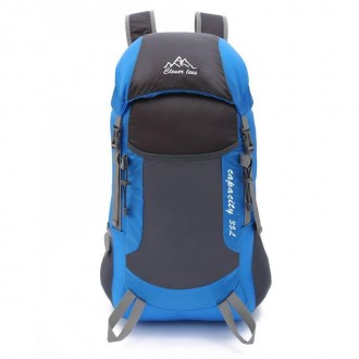 Рюкзак туристический складной легкий для треккинга 35 л черный синий. Львов. фото 1