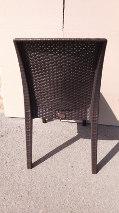 Плетёный стул Моне (Mone) из прочного пластика (полипропилена), имитация ротанга. . фото 5