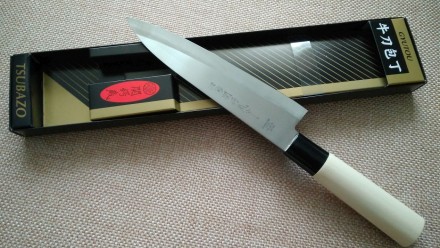 Японський кухонний ніж Tsubazu Gyutou
( молібденова нержавіюча сталь, довжина л. . фото 2
