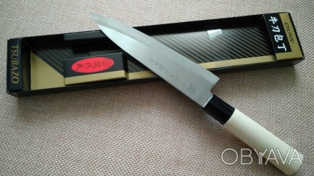 Японський кухонний ніж Tsubazu Gyutou
( молібденова нержавіюча сталь, довжина л. . фото 1