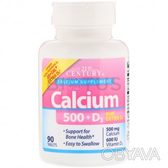 
 
Описание Кальций 21st Century Calcium 500 + D3 90 tabs:
Calcium 500 + D3 90 t. . фото 1