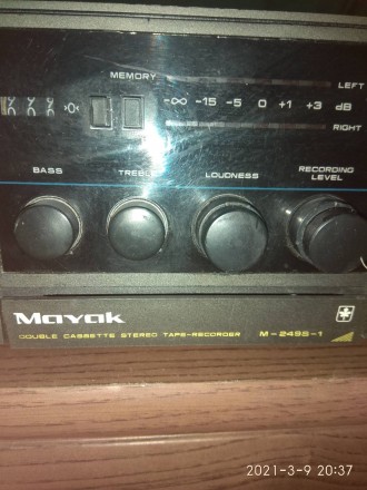 Двухкассетный магнитофон"Маяк М-249С-1" и колонки 15 AS-222 (15 Вт, 10. . фото 2