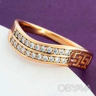 Нежное позолоченное женское кольцо "Волна". Медицинское золото
Бренд: Xuping
Осн. . фото 1
