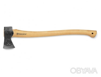 
Топор Хускварна 5769262-01 - инструмент для рубки древесины. Состоит из деревян. . фото 1