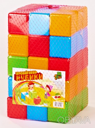Детские кубики цветные 45 шт. 09065 – красочный, отлично выполненный и компактны. . фото 1