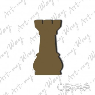 Объемный декор Шахматная фигура – ладья 3см по максимальному размеру. Материал Д. . фото 1