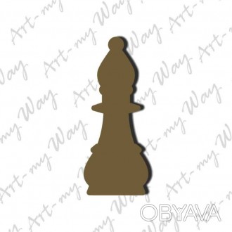 Объемный декор Шахматная фигура – слон 5см по максимальному размеру. Материал ДВ. . фото 1