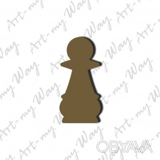 Объемный декор Шахматная фигура – пешка 5см по максимальному размеру. Материал Д. . фото 1