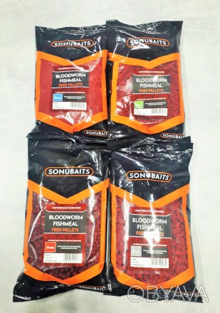 Пеллетс Sonubaits Bloodworm Feed Pellets доступен в ассортимент 2, 4, 6, 8 мм 90. . фото 1