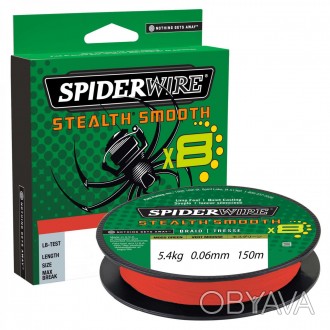 
Оригинальный шнур плетеный - SPIDERWIRE STEALTH SMOOTH 8 RED доступен в намотке. . фото 1