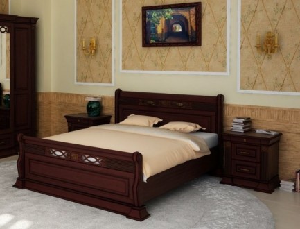 Предлагаем шикарную двуспальную кровать Картиса из массива дуба от украинского п. . фото 2