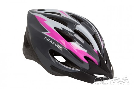 Шлем велосипедный Bravvos HEL128 черно-бело-розовый (M, 54-57 см)
Велосипедный ш. . фото 1