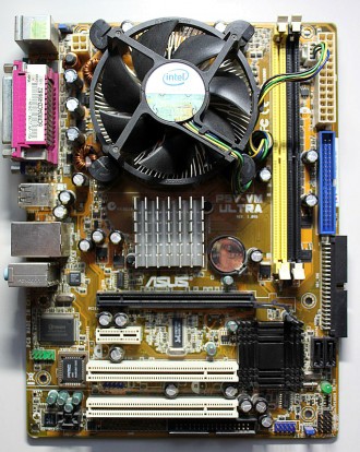 Материнская Плата ASUS P5V-VM Ultra <GREEN> (s775, VIA P4M890, PCI-E) 

. . фото 3
