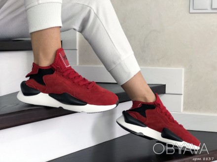 Кроссовки женские подростковые красные замша Adidas Y-3 Kaiwa
Материал верха: за. . фото 1