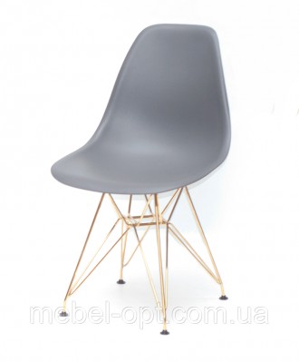 Стул Nik GD-ML серый 21 на золотых металлических ножках, Eames DSR Eiffel Gold L. Киево-Святошинский. фото 1 Стул Nik GD-ML серый 21 на золотых металлических ножках, Eames DSR Eiffel Gold L. Киево-Святошинский. фото 1