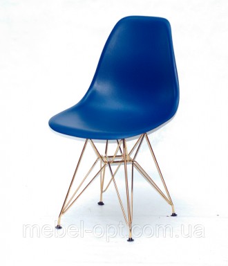 Стул Nik GD-ML голубой 54 (синий) на золотых металлических ножках, дизайн Eames . Киево-Святошинский. фото 1 Стул Nik GD-ML голубой 54 (синий) на золотых металлических ножках, дизайн Eames . Киево-Святошинский. фото 1