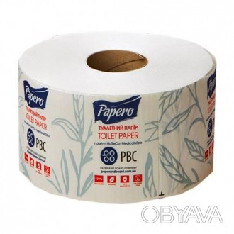 Двухслойная туалетная бумага Papero имеет большой размер. Благодаря наличию карт. . фото 1