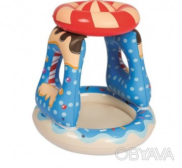 Детский надувной бассейн Bestway «Конфетка», с навесом 
Надувной бассейн "Конфет. . фото 1