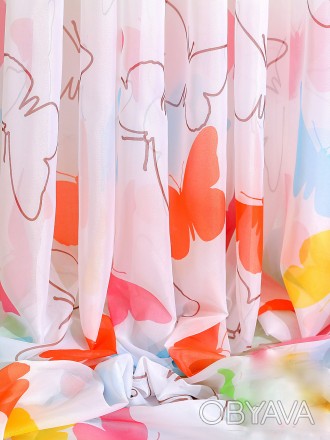 Волшебные Шторы в детскую "Цветные Бабочки" прекрасно украсят комнату девочки. С. . фото 1