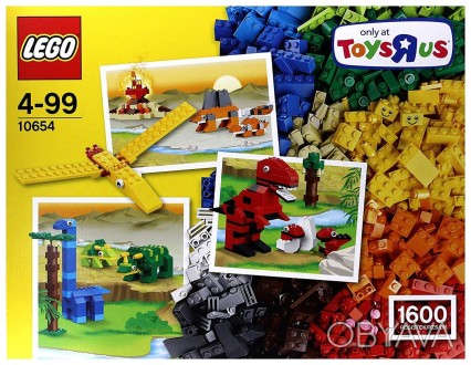 
 Огромная яркая коробка с 1600 кубиками и деталями LEGO позволит вам существенн. . фото 1
