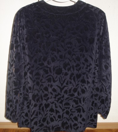 Блуза женская темно-синего цвета (почти черного), размер XL (52-54). Ткань - обл. . фото 3