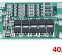 Контроллер заряда - разряда BMS 4S с балансиром, 16В, 40А, Li-Ion, 18650. Николаев. фото 1 Контроллер заряда - разряда BMS 4S с балансиром, 16В, 40А, Li-Ion, 18650. Николаев. фото 1