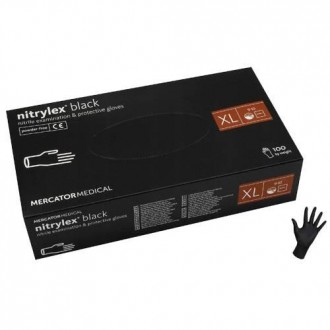 Перчатки черные нитриловые неопудренные XL Nitrylex Black (50 пар). Кривий Ріг. фото 1 Перчатки черные нитриловые неопудренные XL Nitrylex Black (50 пар). Кривий Ріг. фото 1