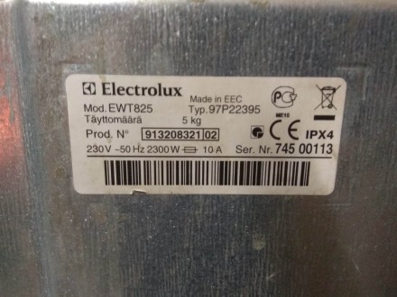 Запчасти для стиральной машины Electrolux EWT825 913208321. Запорожье. фото 1 Запчасти для стиральной машины Electrolux EWT825 913208321. Запорожье. фото 1