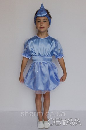 Детский карнавальный костюм "КАПЕЛЬКА"
Основная ткань: атлас
Отделочная ткань: с. . фото 1