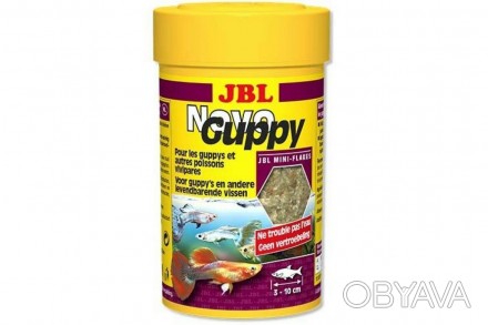 JBL NovoGuppy. Основной корм в виде хлопьев для гуппи и других живородящих аквар. . фото 1