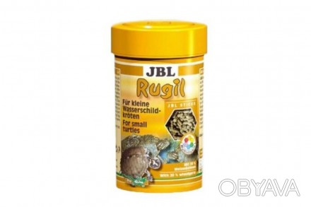 JBL Rugil(ЖБЛ Ругил). Корм в форме палочек для маленьких черепах • 20% зародышей. . фото 1