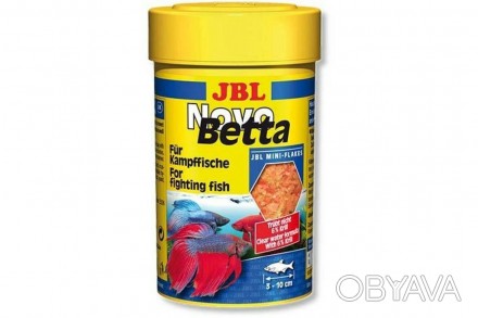 JBL NovoBetta. Основной корм в виде хлопьев для бойцовых рыбок (петушков). • Спе. . фото 1