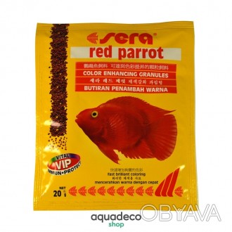 Sera red parrot - корм для рыб Красный попугай 20 г Sera red parrot Корм ​​для р. . фото 1