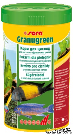Sera granugreen - корм для растительноядные. цыхлид. Гран. 20 g Sera granugreen . . фото 1